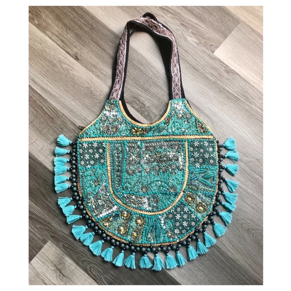 Vintage Upcycled Embroidered Bag